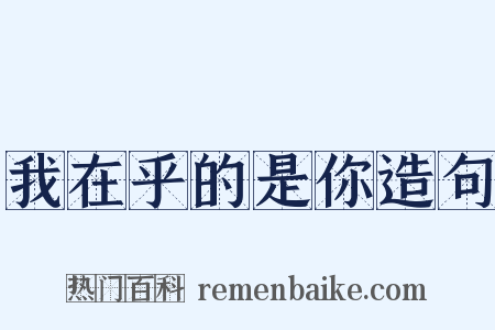 我在乎的是你造句是什么意思的图片